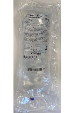 BD #1727170107 freeflex® Sodium Chloride 0.9% IV Solution 1,000 mL 10Bags/Case MOQ 1000 Cases