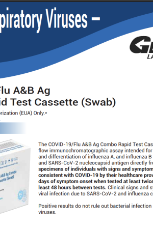 COVID-19/Flu A&B Ag Combo Rapid Test Cassette (Swab) 25 Tests